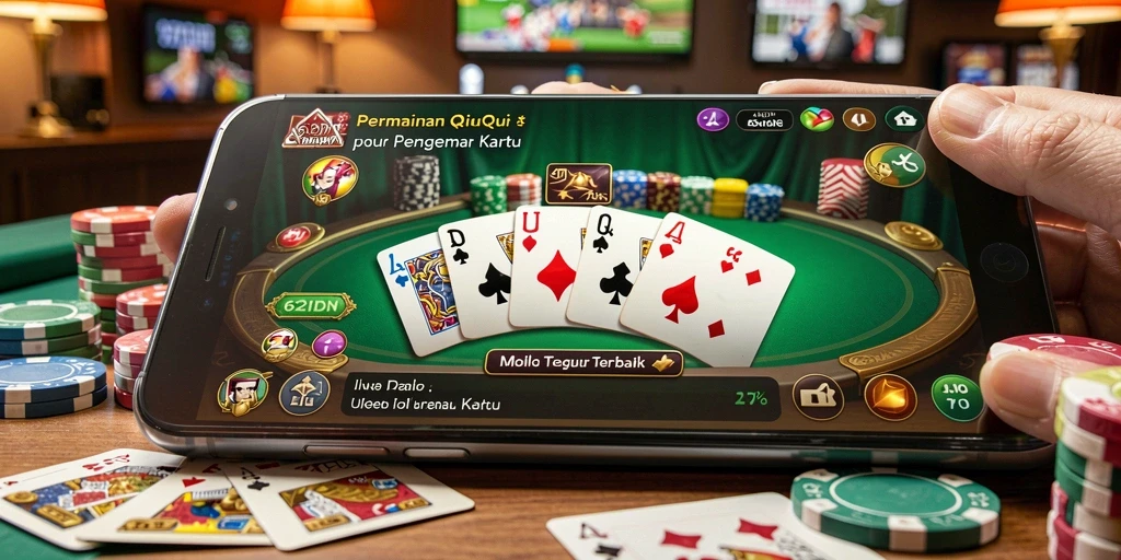 Screenshot gameplay QiuQiu menampilkan pemain sedang bersaing.