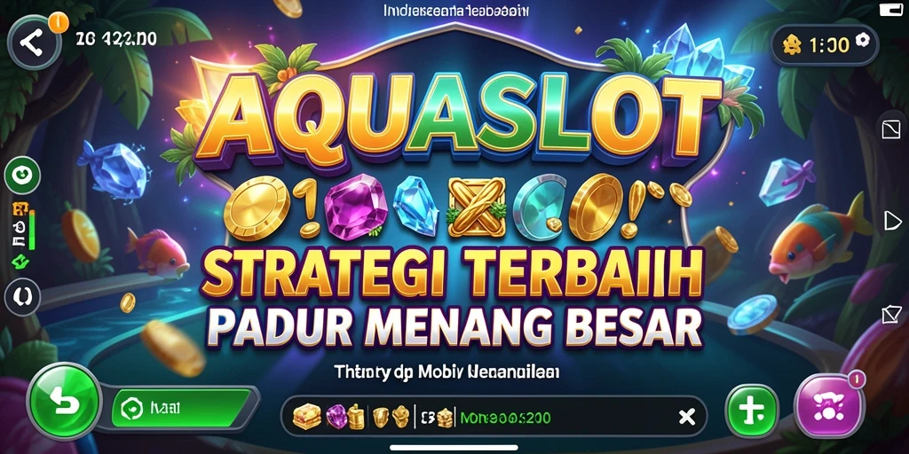 Tampilan gameplay AQUASLOT yang mendebarkan dengan strategi yang kompleks.