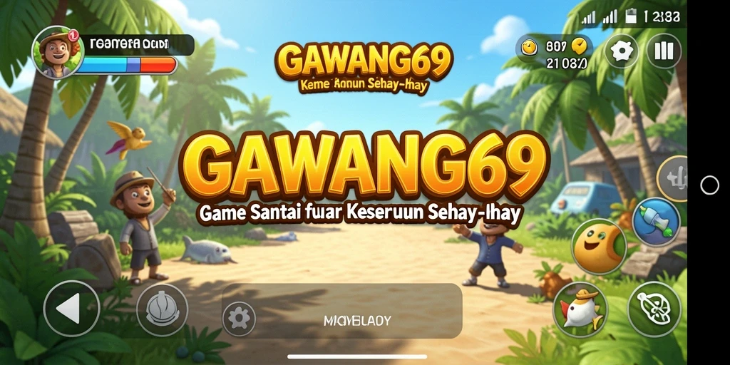 Tampilan interaktif gameplay GAWANG69 dengan berbagai karakter.
