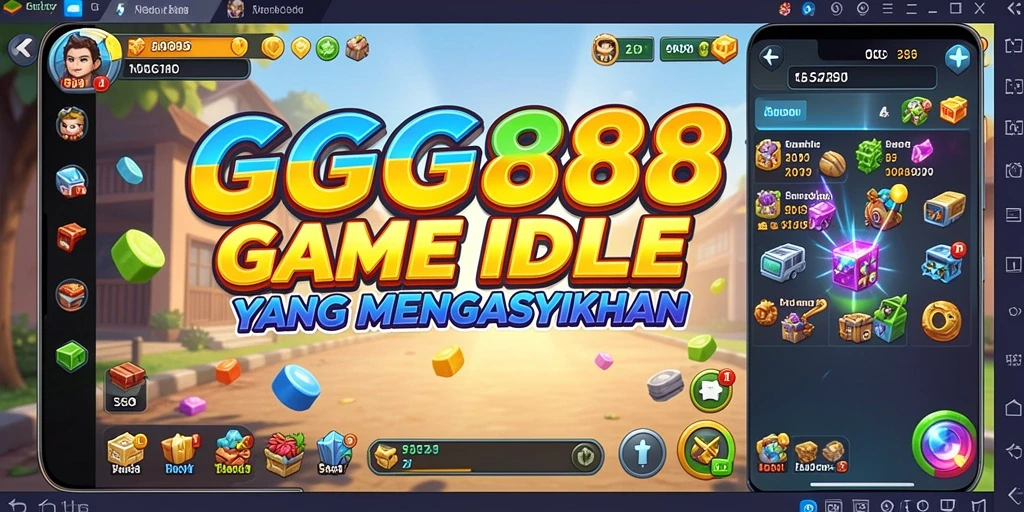 Screenshot gameplay GGG888 yang menunjukkan karakter aktif mengumpulkan sumber daya.