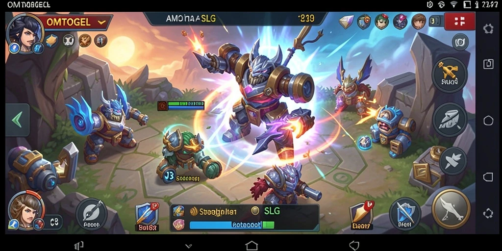 Tampilan menarik gameplay OMTOGEL dengan pertempuran strategis.