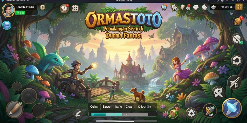 Tampilan gameplay ORMASTOTO dengan berbagai petualangan seru.