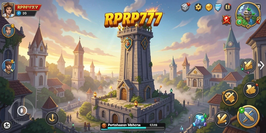 Tampilan gameplay RPRP777 yang menarik dengan strategi Tower Defense.