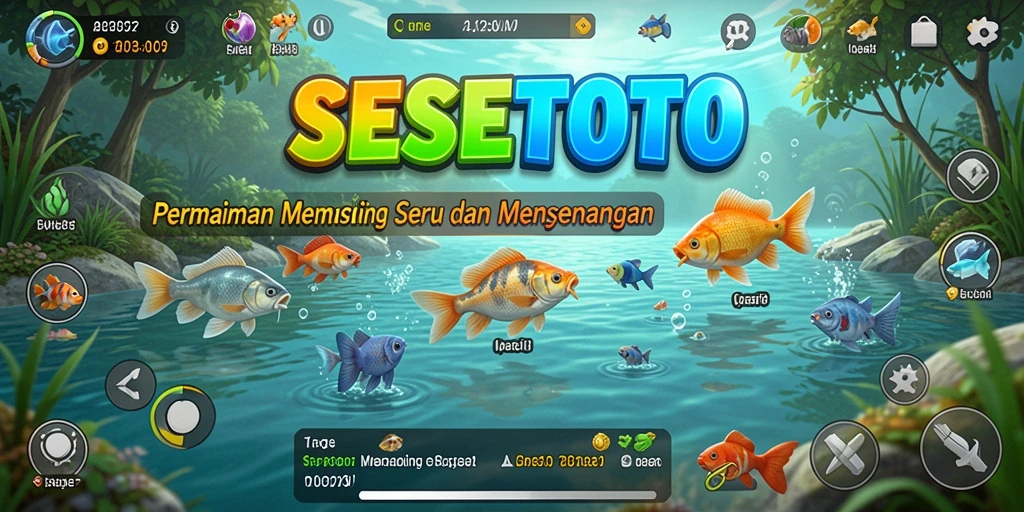 Tampilan menarik gameplay SESETOTO saat memancing ikan.