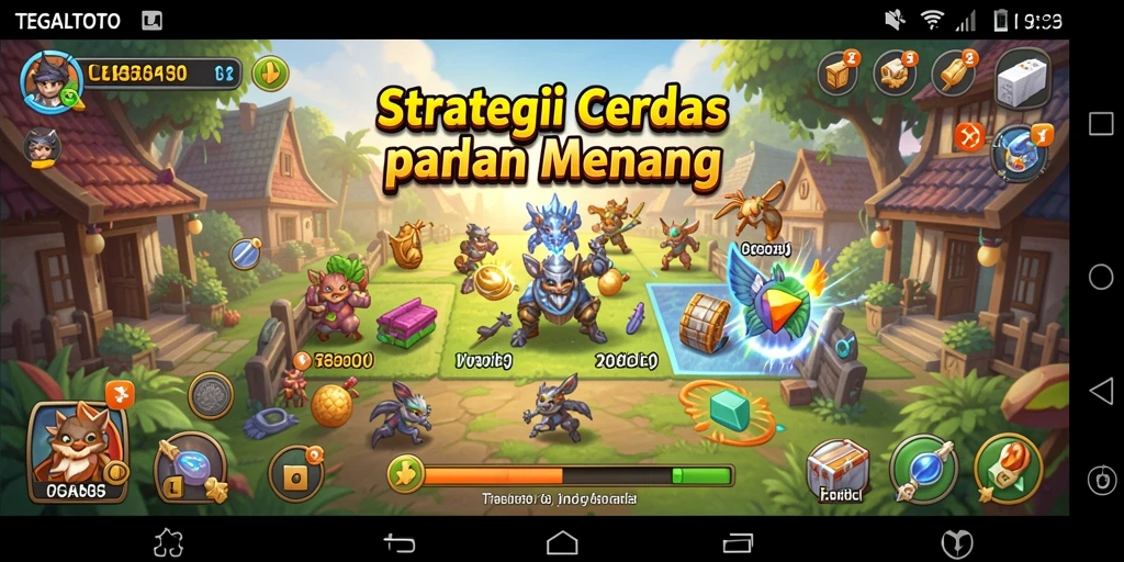 Screenshot gameplay TEGALTOTO yang penuh strategi dan pertempuran.